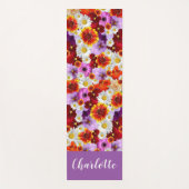 Blume Mosaic Personalisiert Yoga Mat Yogamatte (Vorderseite)