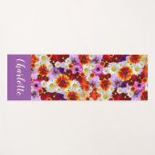Blume Mosaic Personalisiert Yoga Mat Yogamatte (Vorderseite (Horizontal))