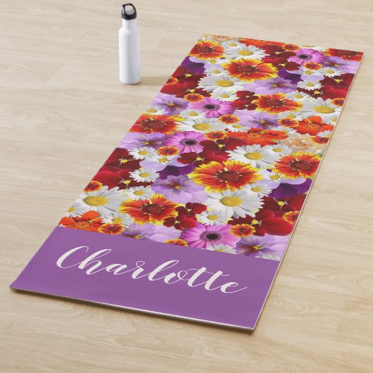 Blume Mosaic Personalisiert Yoga Mat Yogamatte (Beispiel)