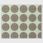 Blume-Mosaik Geschenkpapier (Flach)