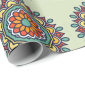 Blume-Mosaik Geschenkpapier (Rolleneckpunkt)