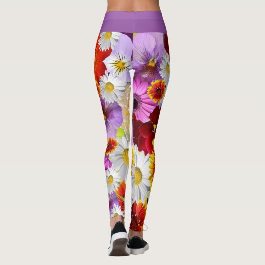 Blume Mosaik Leggings (Rückseite)