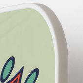 Blume mosaik, Mandala-Muster Pickleball Schläger (Linke Seite)