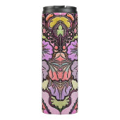 Blume Mosaik rosa Pansy blumengeschmückt Thermosbecher (Rückseite)