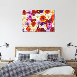 Blume Mosaik Stretched Canvas Print Leinwanddruck