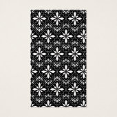 Blume Motif Black Earring Juwelen (Rückseite)