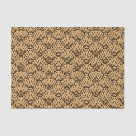 Blume Motif für das Schwarze Déco Seidenpapier (Vorderseite)