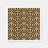 Blume Motif für das Schwarze Déco Serviette (Vorderseite)