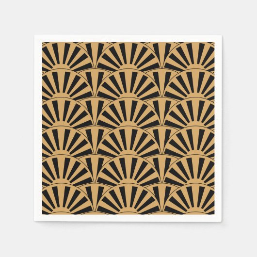 Blume Motif für das Schwarze Déco Serviette (Vorderseite)