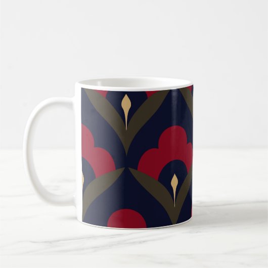 Blume motif Japan Wave Muster ditzy floral Kaffeetasse (Links)