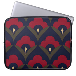 Blume motif Japan Wave Muster ditzy floral Laptopschutzhülle