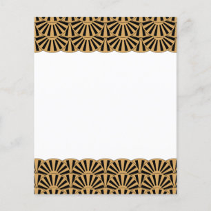 Blume Motif: Schwarz-Déco-Fan