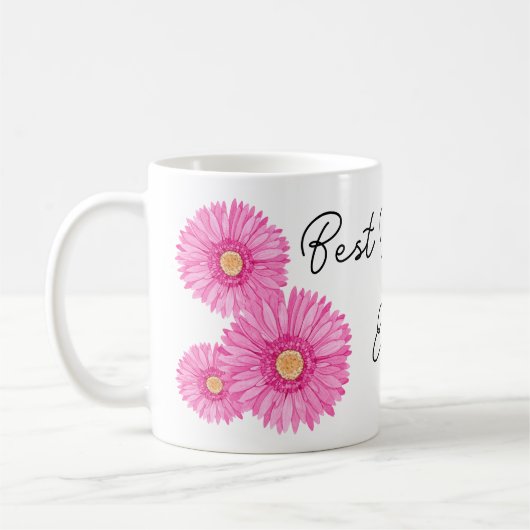 Blume Motiv Bester Lehrer je Kaffeetasse (Links)