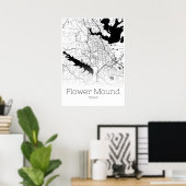 Blume Mound Map - Texas - City Map Poster (Heimbüro)