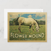 Blume Mound Texas Pferdefarm - Vintage Travel Postkarte (Vorne/Hinten)