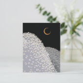 Blume Mountain Vintages japanisches Muster Postkarte (Stehend Vorderseite)