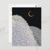 Blume Mountain Vintages japanisches Muster Postkarte (Vorne/Hinten)