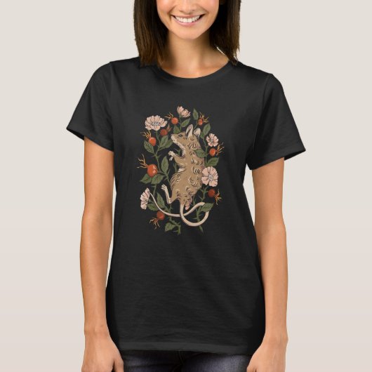 Blume Mouse, Cotattcore Ästhetik T-Shirt (Vorderseite)