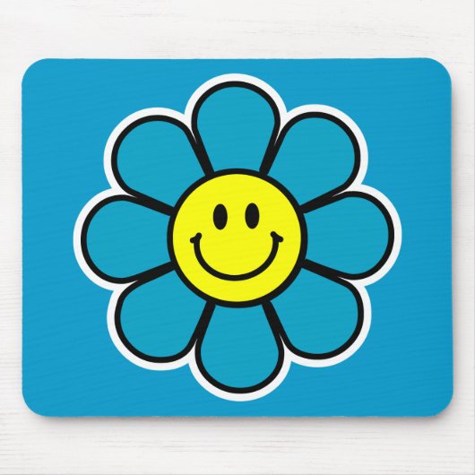 Blume Mousepad (blau) (Vorne)