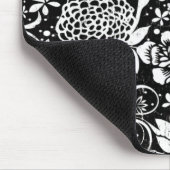 Blume Mousepad, Schwarz und Weiß Mousepad (Ecke)