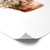 Blume Multicolor Wasserfarbe Poster (Ecke)