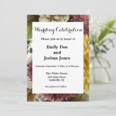 Blume Mum Floral Einladung (Stehend Vorderseite)