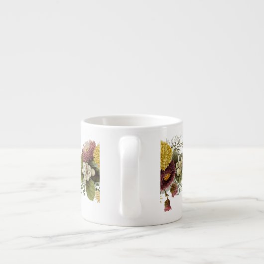 Blume Mum Floral Espressotasse (Rückseite)