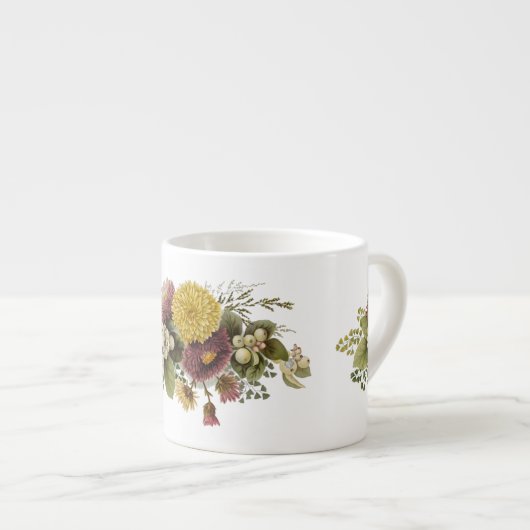 Blume Mum Floral Espressotasse (Vorderseite Rechts)
