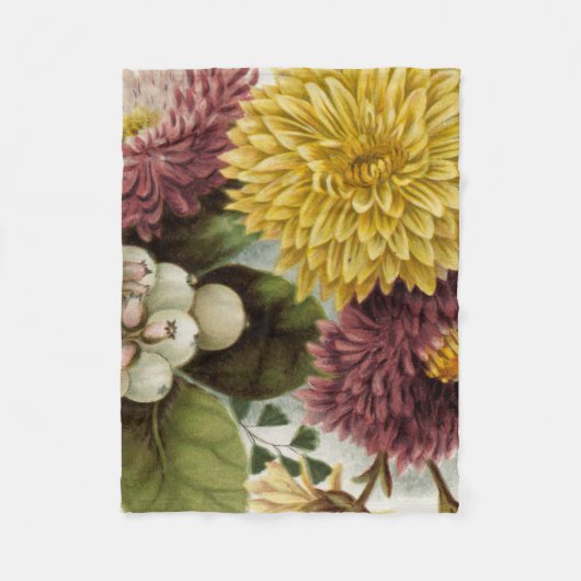 Blume Mum Floral Fleecedecke (Vorderseite)