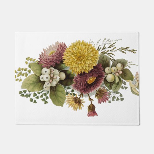 Blume Mum Floral Fußmatte (Vorderseite)