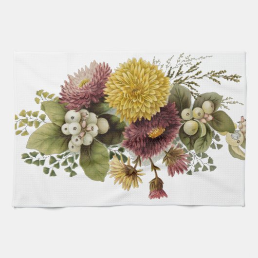 Blume Mum Floral Geschirrtuch (Horizontal)