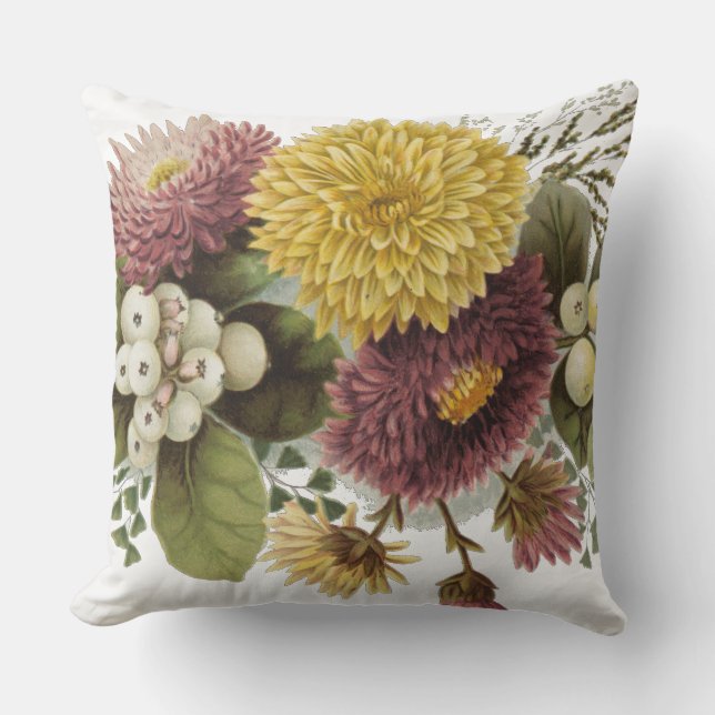 Blume Mum Floral Kissen (Vorderseite)