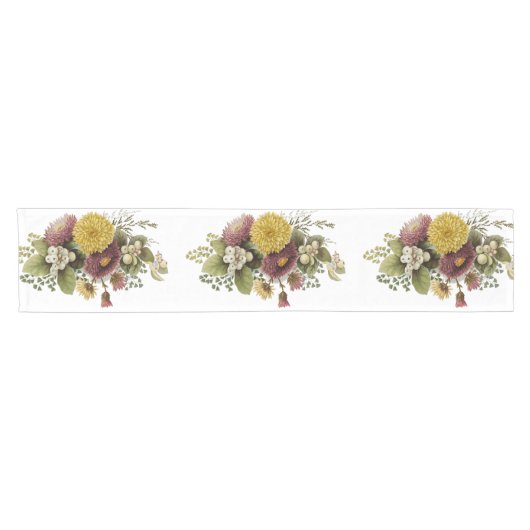 Blume Mum Floral Kurzer Tischläufer (Horizontal)