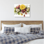 Blume Mum Floral Leinwanddruck (Insitu (Schlafzimmer))