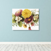 Blume Mum Floral Leinwanddruck (Insitu (Holzboden))