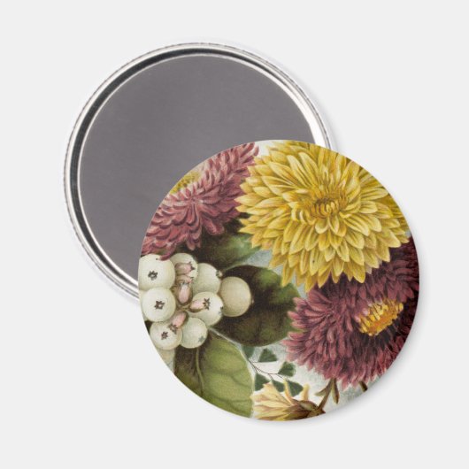 Blume Mum Floral Magnet (Vorderseite/Rückseite)