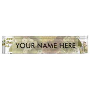 Blume Mum Floral Namensplakette