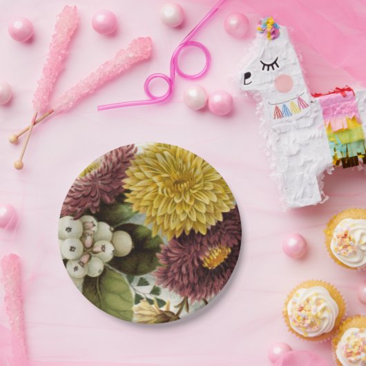 Blume Mum Floral Pappteller (Party)