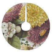 Blume Mum Floral Polyester Weihnachtsbaumdecke (Vorderseite)
