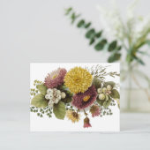 Blume Mum Floral Postkarte (Stehend Vorderseite)