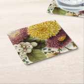 Blume Mum Floral Rechteckiger Pappuntersetzer (angewinkelt)