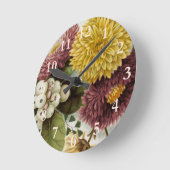Blume Mum Floral Runde Wanduhr (Winkel)