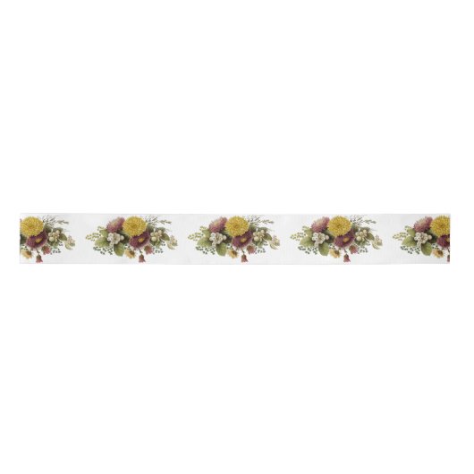 Blume Mum Floral Satinband (Vorderseite)