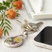 Blume Mum Floral Schlüsselanhänger (Seite)