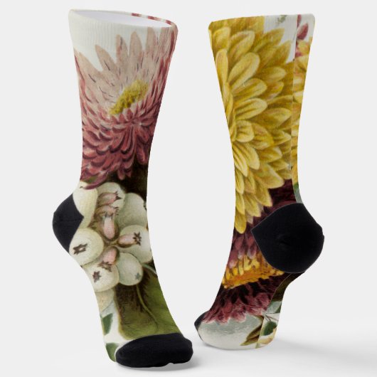 Blume Mum Floral Socken (Gewinkelt)