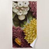 Blume Mum Floral Strandtuch (Vorderseite)