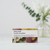 Blume Mum Floral Visitenkarte (Stehend Vorderseite)