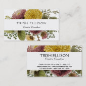 Blume Mum Floral Visitenkarte (Vorne/Hinten)