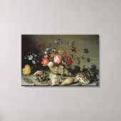 Blume, Muscheln und Insekten Balthasar van der Ast Leinwanddruck (Vorderseite)