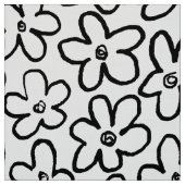 Blume Muster 080821 - Schwarz/Weiß Stoff (Muster)